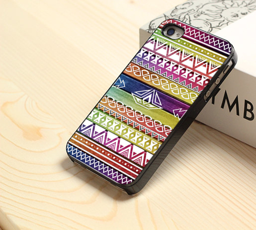 Aztec Wood - Custom Black Case For Iphone 5 / 5s - Default Iphone 5/5s Black Case