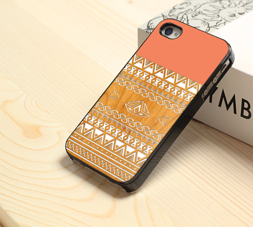 Aztec Salmon M - Custom Black Case For Iphone 5 / 5s - Default Iphone 5/5s Black Case